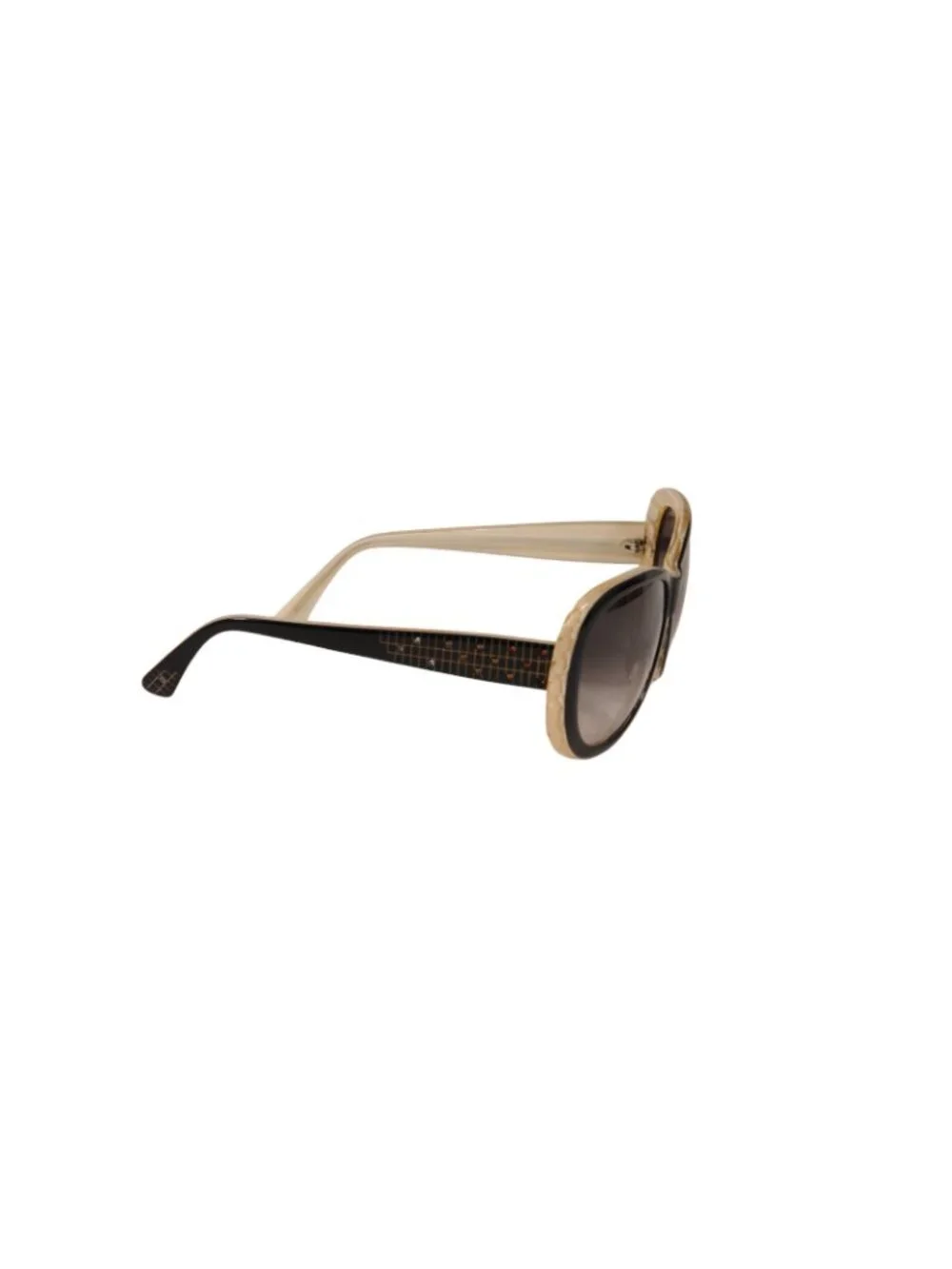 Judith Leiber Women JL1036B Sunglasses Black Beige Butterfly Glasses y2k Round